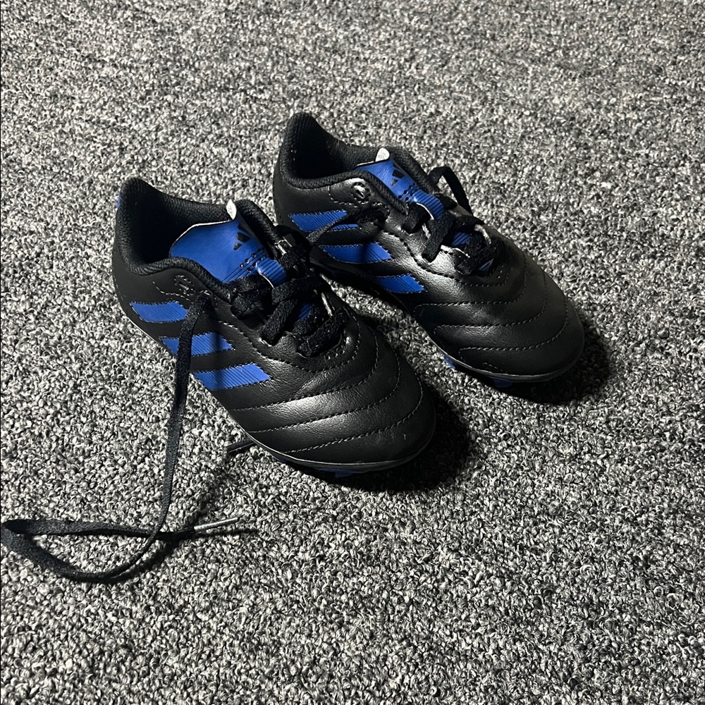 adidas Kids Black and Blue soccer cleats